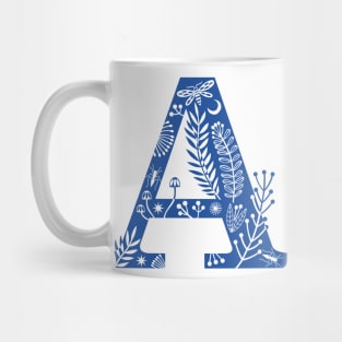 Letter A blue Mug